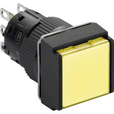Bouton poussoir lumineux à rappel XB6ECW5J1P 16 mm LED IP65 12 V DC