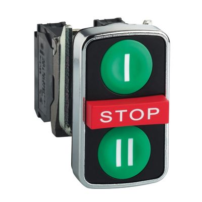 Xb4ba731327 Schneider Bouton 3 Touches Complet: 2no+1nf Harmony Xb4
