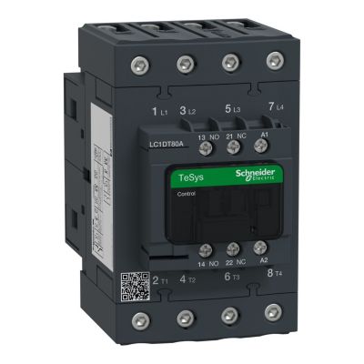 Lc1dt80af7 Schneider Contacteur Tétrapolaire 4no Bobine 110vca Everlink