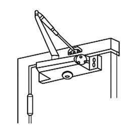 Ferme-porte Diall argent pour porte 46 à 65 kg réversible