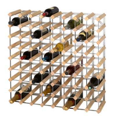 Casier 72 bouteilles en bois et métal galvanisé