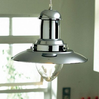 Suspension AREV Pêcheur chromé Ø31 x h.34 cm
