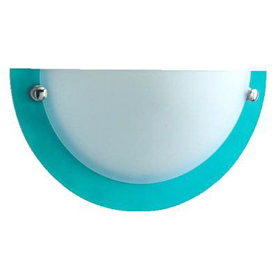 Applique verre Patty blanc/turquoise