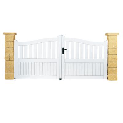 Portail pvc SOLTERA Oléron blanc - 350 x h.130/140 cm