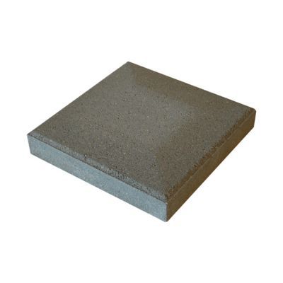 Chapeau de pilier plat 25 x 25 cm gris