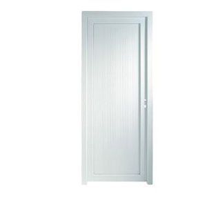 Porte de service pvc pleine Servicio 80 x h.205 poussant gauche