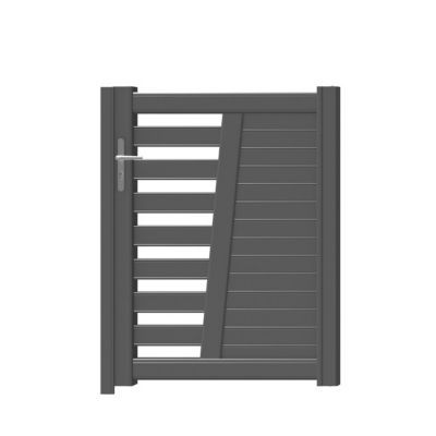 Portillon aluminium Carco gris antique - 100 x h.132 cm