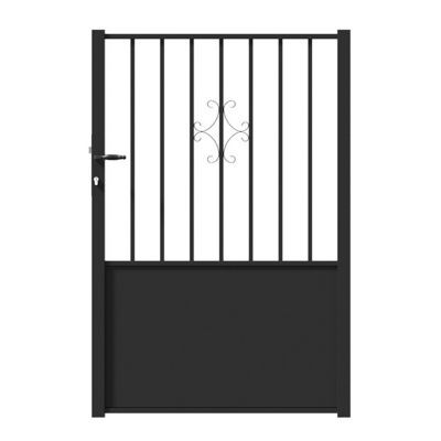 Portillon fer Bergamote noir - 100 x h.150 cm