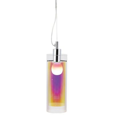 Suspension COLOURS Eunomia verre irisé multicolore Ø12,5 x h.28 cm