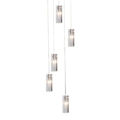 Lustre 5 lumières COLOURS Juewa chromé h.150 cm