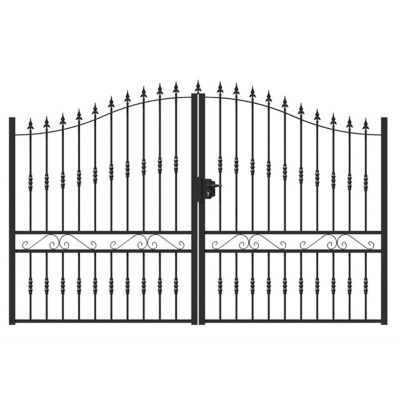 Portail Jardimat fer Chaprais noir - 300 x h.165/200 cm