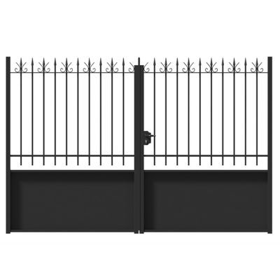 Portail fer Vallières noir - 300 x h.200 cm