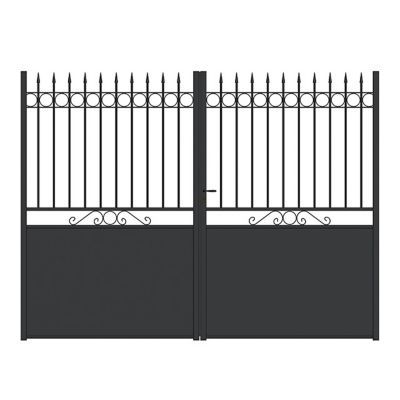 Portail Jardimat fer Vareilles noir - 300 x h.200 cm