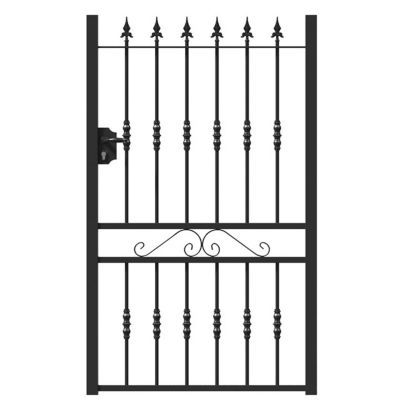 Portillon fer Chaprais noir - 100 x h.165 cm