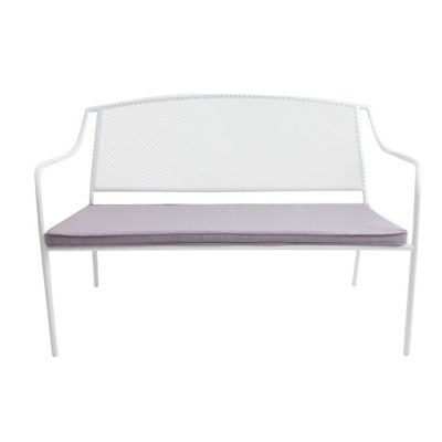 Banc métal Bellona blanc