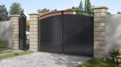 Portail fer Blooma Oria noir - 300 x h.200 cm