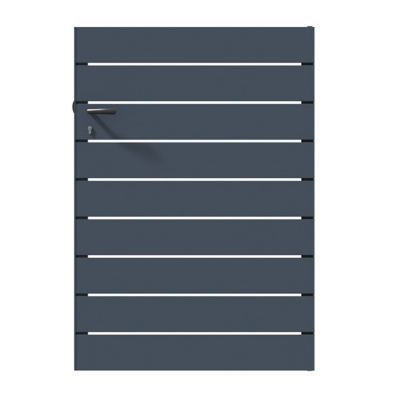 Portillon Jardimat aluminium Samson gris 7016 sablé - 100 x h.143 cm