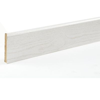 Plinthe MDF frêne blanc L.220 x l.7 x ep. 1 cm