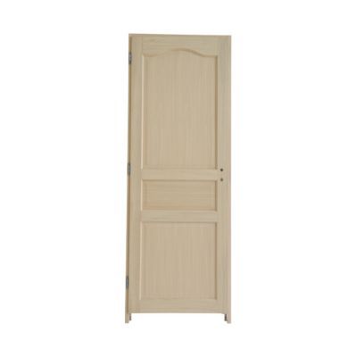 Bloc Porte Plaqué Chêne 3 Panneaux Cdg 73cm Poussant Droit Castorama