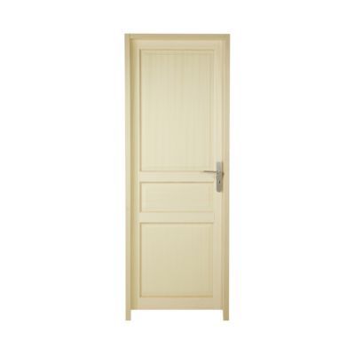 Bloc porte plaqué ayous 3 panneaux 73cm poussant gauche