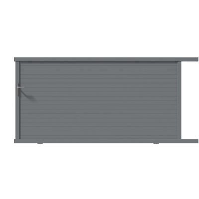 Portail coulissant aluminium New auteuil gris 7037 sablé - 400 x h.155 cm