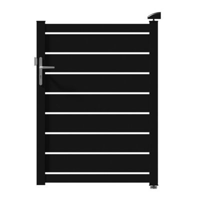 Portillon aluminium Tarcenay noir volcan - 100 x h.135 cm