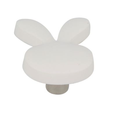 Lot 4 boutons de meuble pin blanc Chrisligne L.50 x l.38 mm