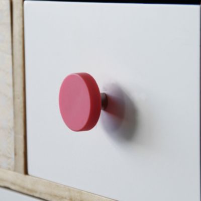 Lot 4 boutons de meuble rond rose Chrisligne Ø40 mm