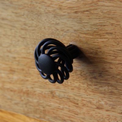 Lot 4 boutons de meuble filaire noir Chrisligne Ø37 mm