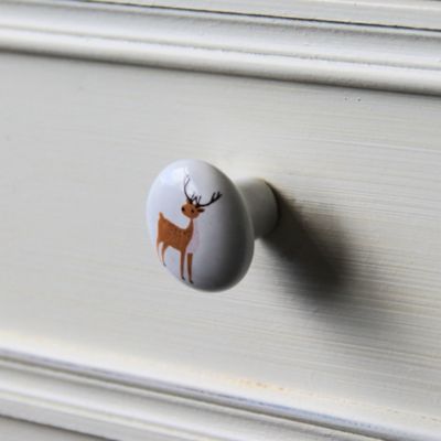 Lot 4 boutons de meuble enfant Biche Chrisligne Ø32 mm