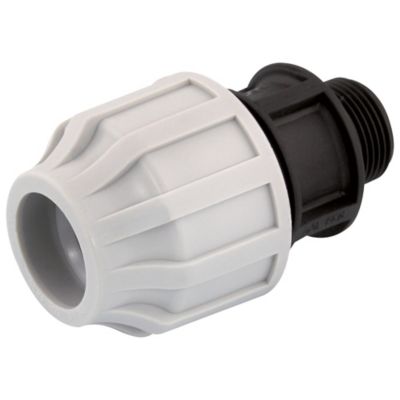 Raccord mâle polypropylène Interplast PEHD ø20, 1/2