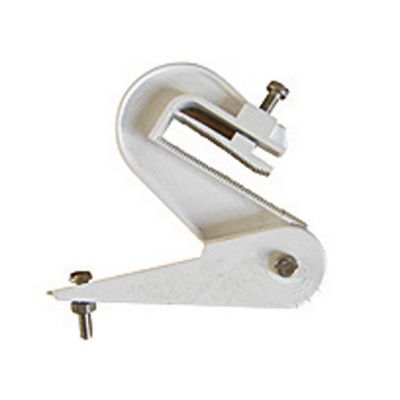 Crochet orientable PVC pour couverture ondulée blanc