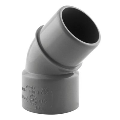 Coude pvc mâle femelle Fitt 45° ø40 mm