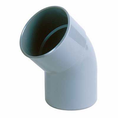 Coude pvc mâle femelle Interplast 45° ø80 mm