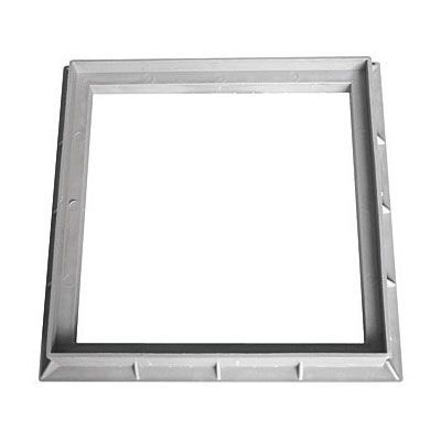 Cadre pour grille de sol gris 200 x 200 mm