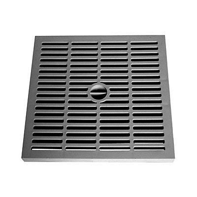 Grille de sol grise 200 x 200 mm Interplast