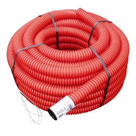 Gaine pour réseaux enterrés rouge Ø 40 mm x 15 m