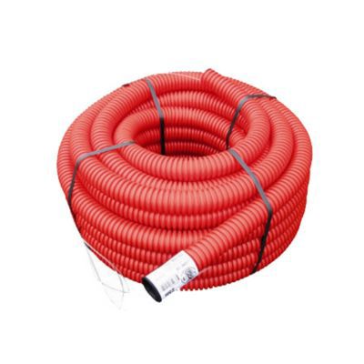 Gaine pour réseaux enterrés rouge Ø 75 mm x 15 m