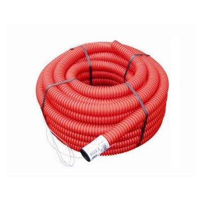 Gaine pour réseaux enterrés rouge Ø 63 mm x 25 m