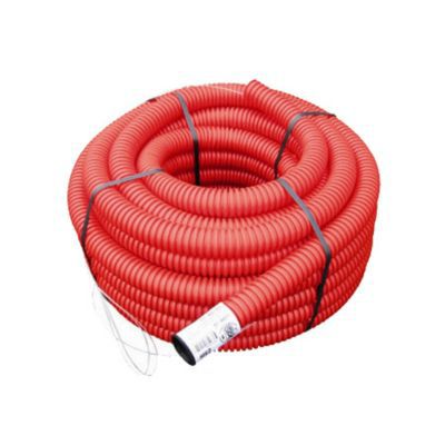 Gaine pour réseaux enterrés rouge Ø 75 mm x 25 m