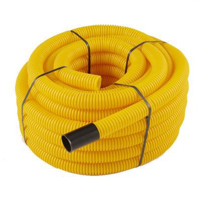 Gaine pour réseaux enterrés jaune Ø 50 mm x 25 m