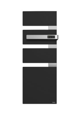 Sèche serviettes électrique à inertie fluide Sauter Alutu mât à droite + soufflerie