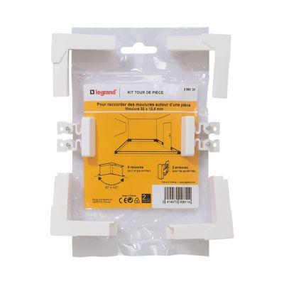 Kit tour de pièce pour moulure 32 x 12,5 mm Legrand
