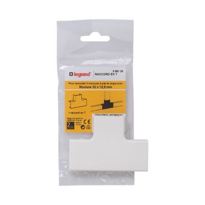 Raccord en T pour moulure 32 x 12,5 mm Legrand