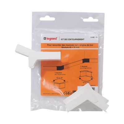 Kit de contournement pour moulure 40 x 16 mm Legrand