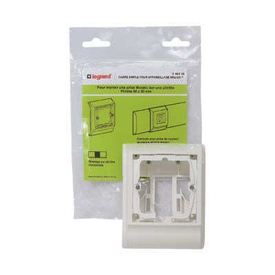 Cadre 1 poste appareillage Mosaic, pour plinthe 80 x 20 mm Legrand