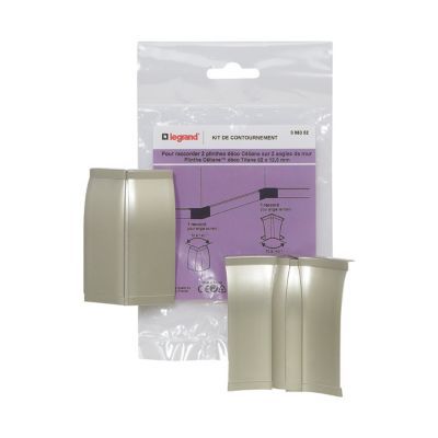 Kit contournement pour plinthe CELIANE Déco titane 82 x 12,5mm Legrand