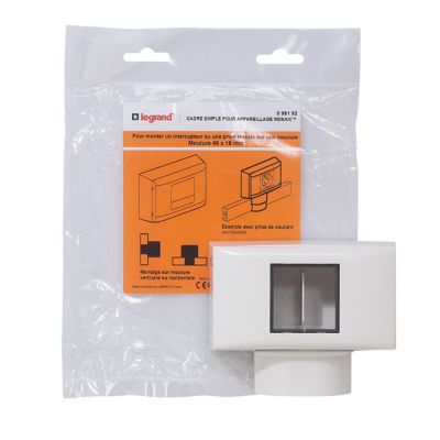 Cadre 1 poste Mosaic pour moulures et plinthes DLPlus Legrand