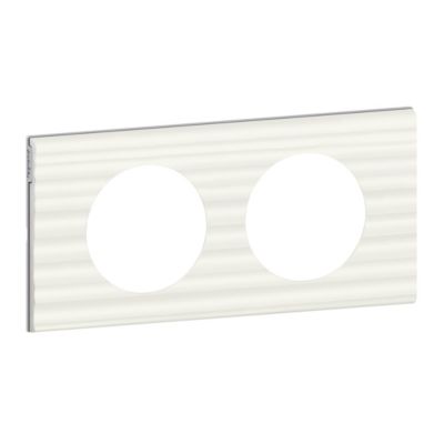 Plaque de finition 2 postes Legrand Céliane 0 690 12 coloris corian® cannelé .171 x P.9 1 x H.83 mm