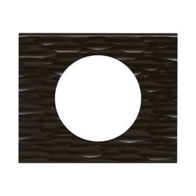 Plaque de finition simple Legrand Céliane matière corian gougé